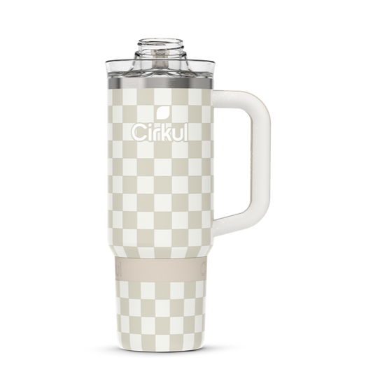 Limited Edition: 30oz. Taupe Tartan Travel StrawSip™ Tumbler 5LV